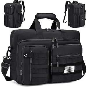 Tactical Laptop Bag for Men,17 In Military Messenger Bag Briefcase Backpack | Large Computer Bags for Work Business Office Fl