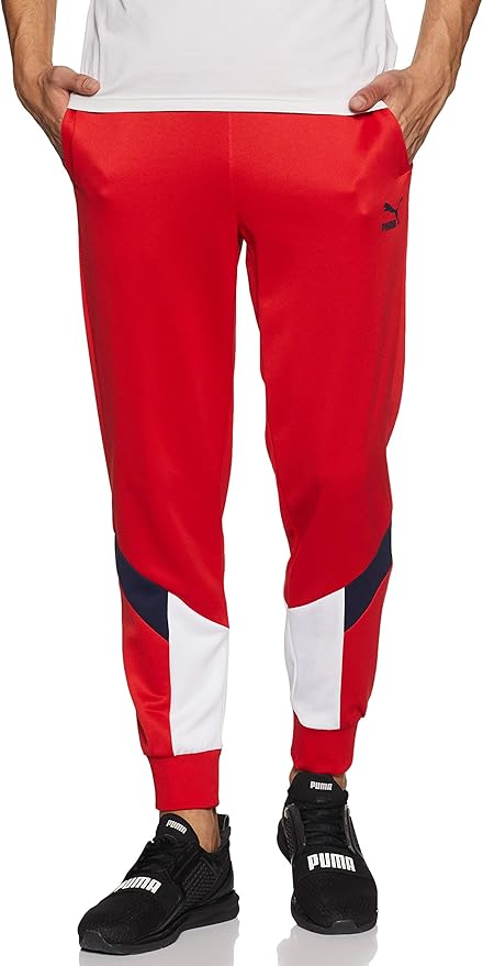 red puma track pants
