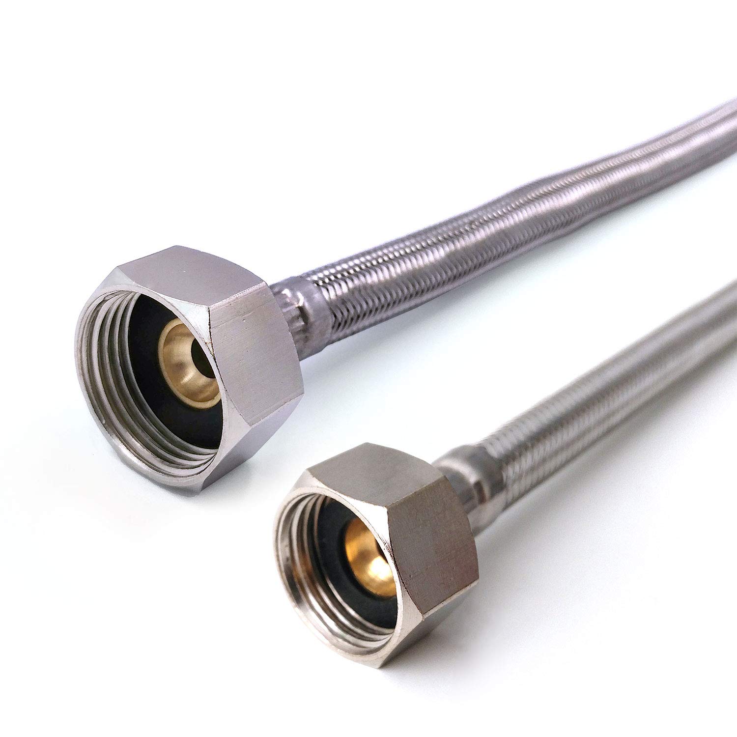 Xcel Home 1/2" X 3/4" BSP Flexible Connector 300mm | Durable Braided Hose Pipe for Bathroom Kitchen Boiler Plumbing Systems | Leak-Proof Flexi Replacement | High-Pressure Hot & Cold Water Supply Hose