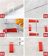 Fleetise 400Pcs Tile Leveling System 2mm with Pliers 300 Wedges 100 Reusable view 6