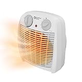 Comfort Zone Personal Space Heater, 750/1500W Fan-Forced Electric Heater, Adjustable Thermostat, Tip-Over & Overheat Protection, Cool-Touch, Portable Indoor Heater for Home & Office