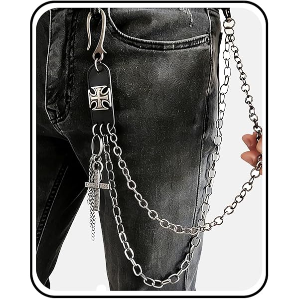 Amazon.com: PINKPIN Wallet Chain Biker Punk Bullet Key Chains Hip