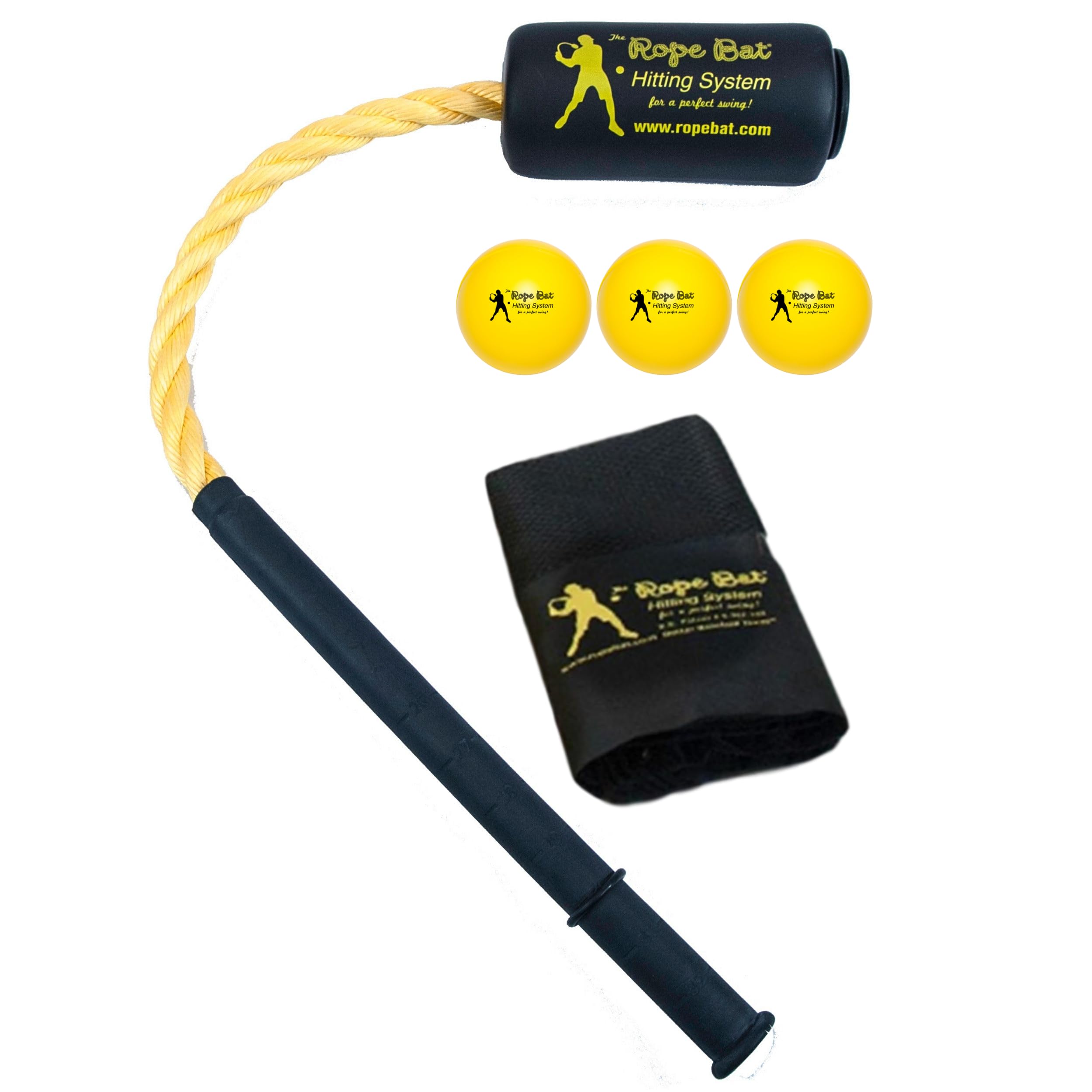 Rope Bat Ultimate Rope Bat Swing Trainer w/ 3 Soft Training Balls