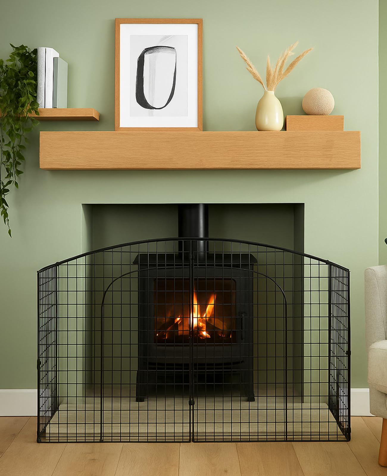 Babylo Premier Fireguard Fits Up to 133Cm Wide - Black