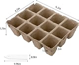 Jucoan Seed Starter Trays 40 Pack, 480 Cells Biodegradable Pots view 2