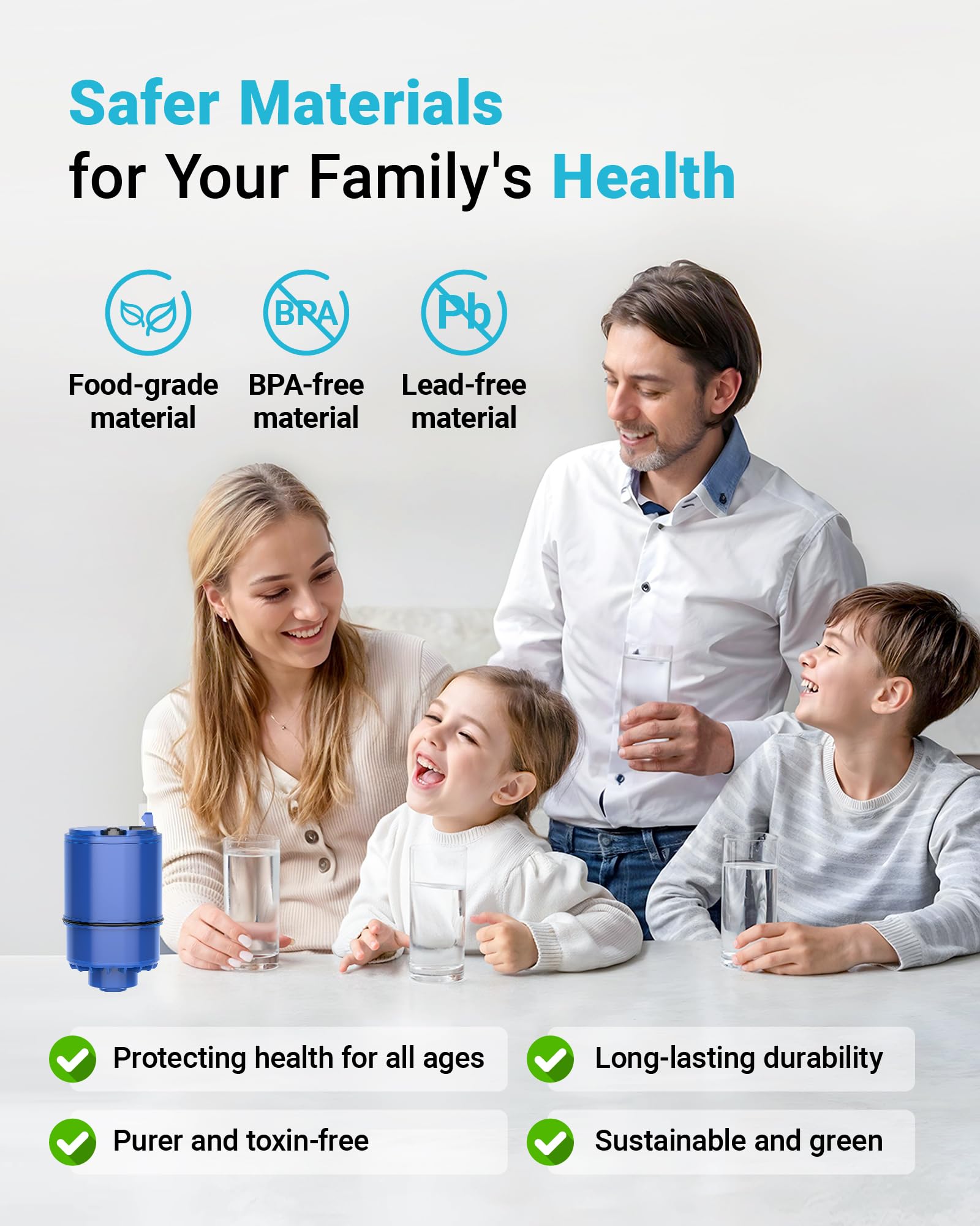 2 Pack Faucet Filter Replacement for All PUR®Plus, PUR® Water Filter Replacement, Pur® Filter Replacement RF-9999®, NSF 42 Certified, 600-Gallon Long Lifespan, AQUA CREST