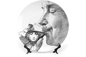 GETLF Lina Cavalieri Plate, Wall Decorative Plate, Mysterious Face Plate Wall Hanging Decoration,Including Bracket and Special Spring Hook,G1,6inch