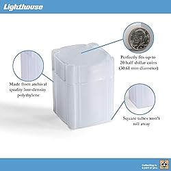 Lighthouse - Square Coin Tubes - Convenient Push
