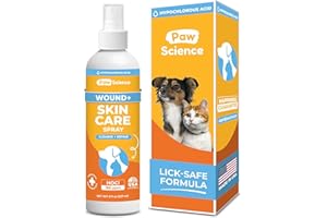 Paw Science Skin & Wound Care Spray for Dogs & Cats – Lick-Safe Antiseptic Healing Aid, Itch Relief & Skin Repair Treatment for Hot Spots, Rashes, Cuts, Burns, & Irritation