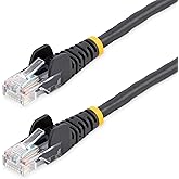 StarTech.com Cat5e Ethernet Cable - 6 ft - Black- Patch Cable - Snagless Cat5e Cable - Short Network Cable - Ethernet Cord - 