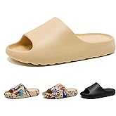 Cloud Slides for Women and Men, Comfort Platform Lightweight Slippers Slides, Unisex Foam Shower House Slippers, Summer Open Toe Sandals for Indoor and Outdoor