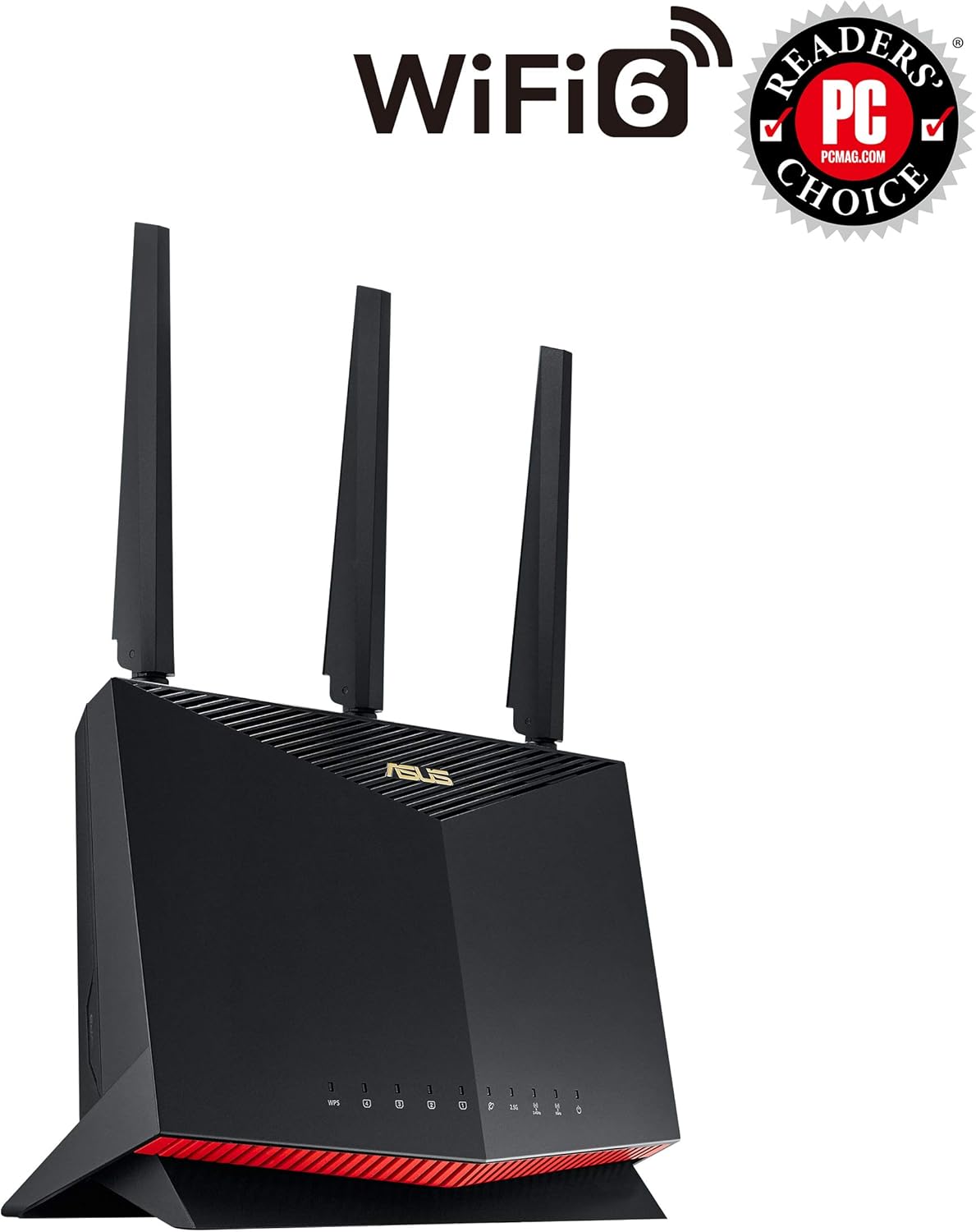 ASUS RT-AX86U AX5700 Dual Band + WiFi 6 Gaming Router, 802.11ax, up to 2500 sq ft & 35+ Devices, NVIDIA GeForce Now, Lifetime Free Internet Security, Mesh WiFi Support, 2.5G Port, Gaming Port: Computers & Accessories