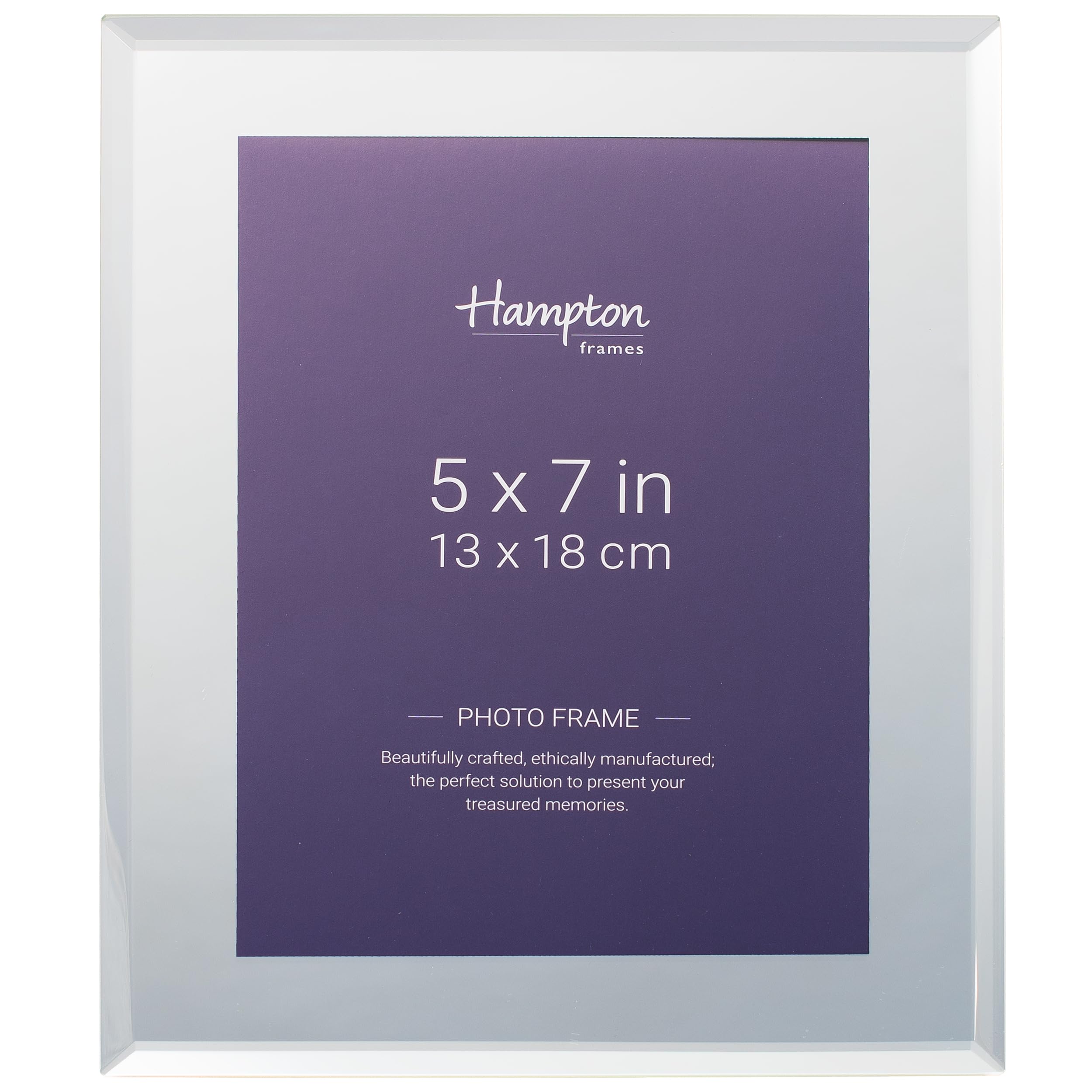 Hampton Frames REFLECT 5x7 (13x18cm) Silver Mirror Photo Frame Glass REF57SM