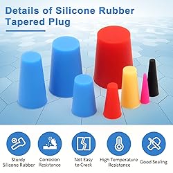 110PCS Silicone Rubber Tapered Plug, Coldairsoap