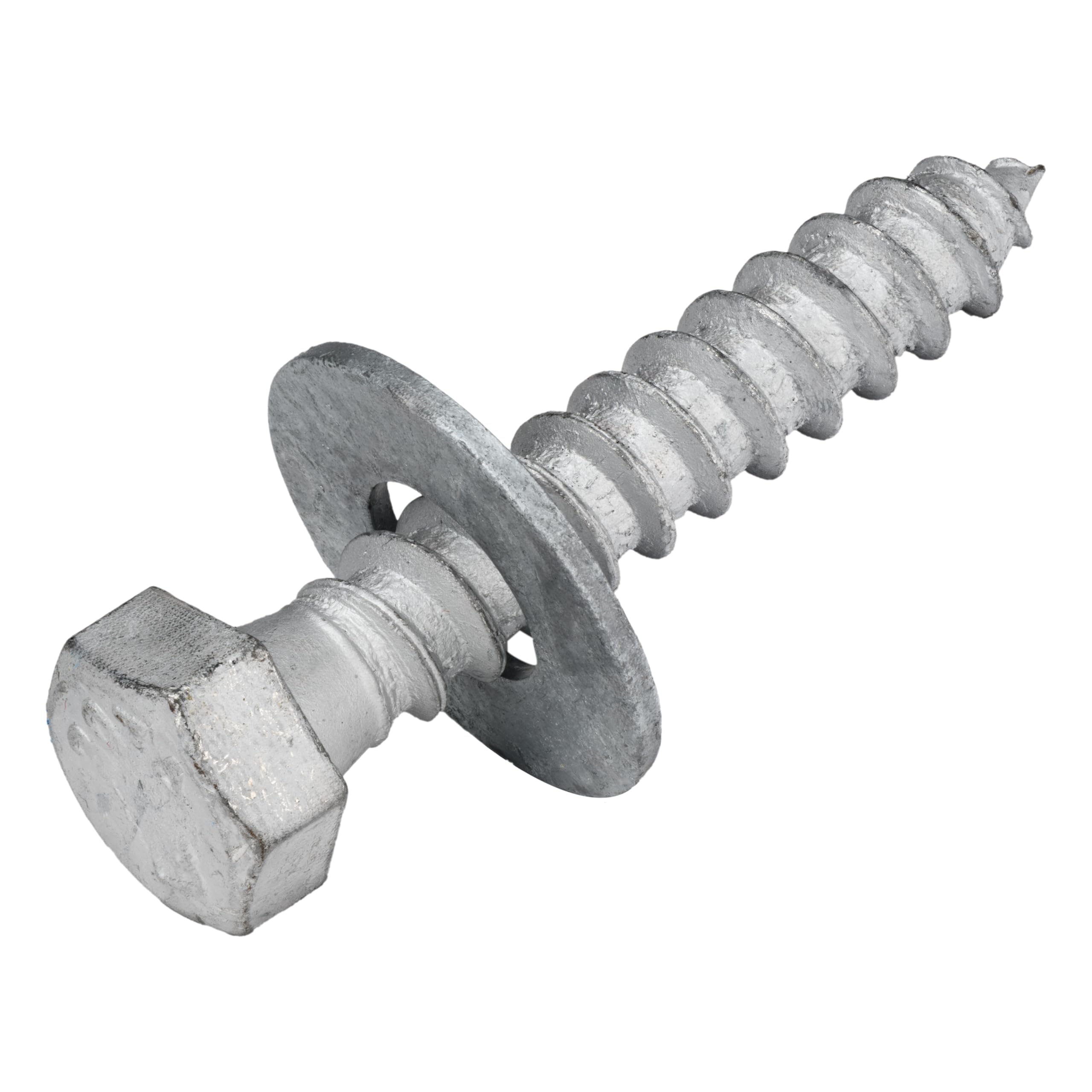 Photo 1 of 3/8 x 2 (50 Pack) Lag Screw Kit, 50 Screws and 50 washers, Hot Dip Galvanized, Meets ASME B18.2.1 Industrial/Commercial Grade by Makers Bolt