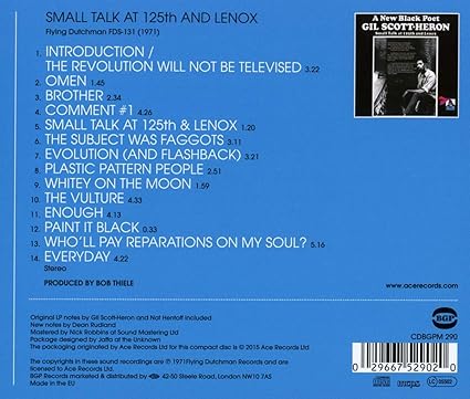 Scott Heron Jil Small Talk At 125th Lenox Amazon Com Music