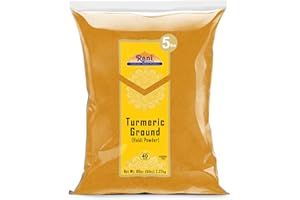 RANI BRAND AUTHENTIC INDIAN PRODUCTS Rani Turmeric (Haldi) Root Powder Spice, (High Curcumin Content) 80oz (5lbs) 2.27kg Bulk ~ All Natural | 100% Pure, Salt Free | Vegan | Gluten Friendly | NON-GMO | Kosher | Indian Origin