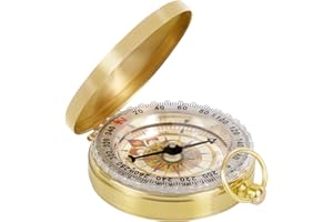 Toch Camping Hiking Portable Pocket Watch Flip-Open Compass Outdoor Navigation Tools - Gold