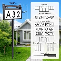 Solar House Number Sign, deerdance LED Illuminated