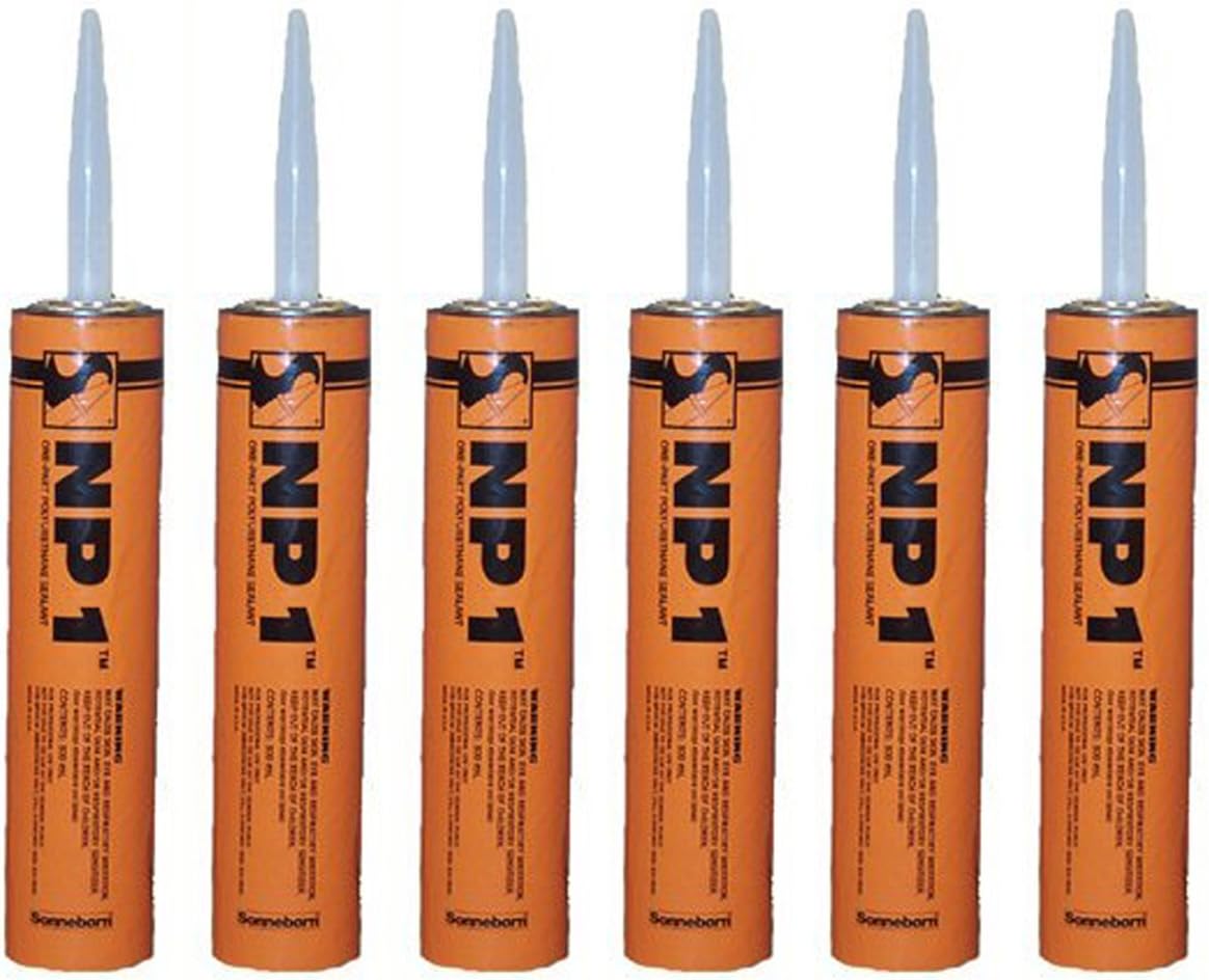 Pack of 6 MasterSeal NP1 Aluminum Gray Polyurethane Caulk