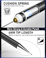 Nicpro 6 PCS Art Mechanical Pencils Set 0.3 0.5 0.7 0.9 mm with 2mm Lead Holders view 2