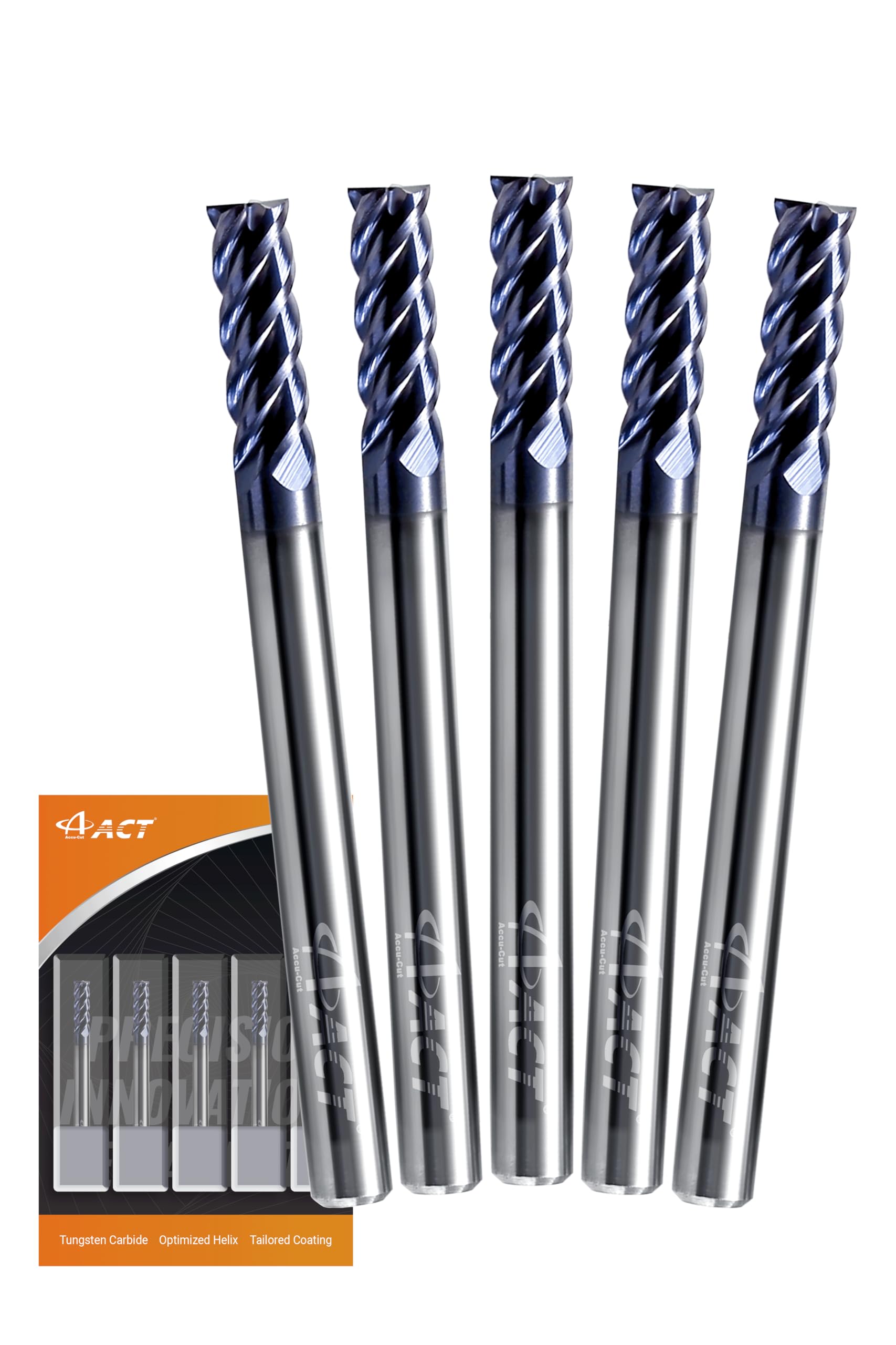 ACCUCUT I4KES 1/8” Carbide Square End Mill- 4