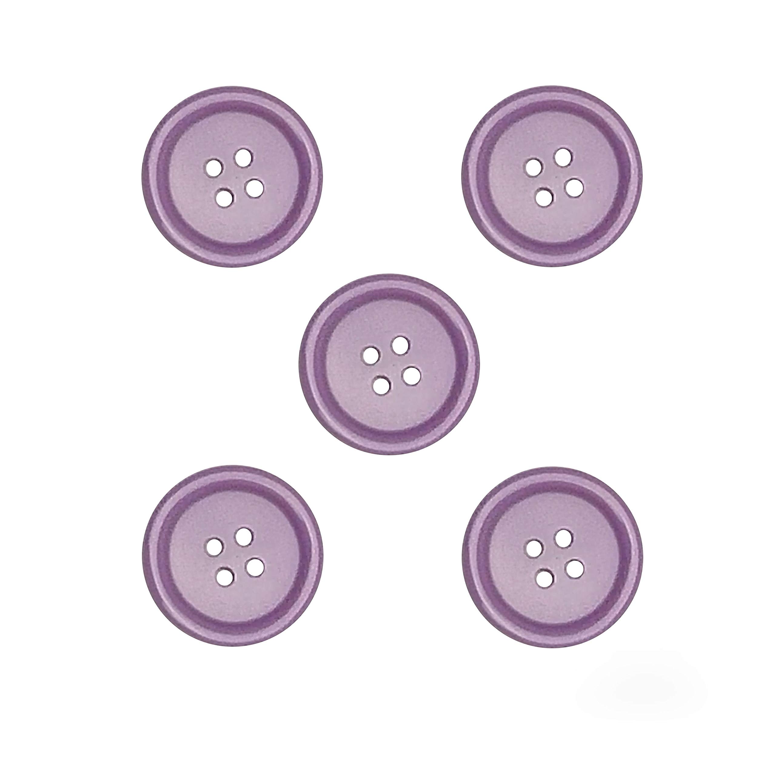 Libiline 100pcs Resin Button Solid Color 4Holes