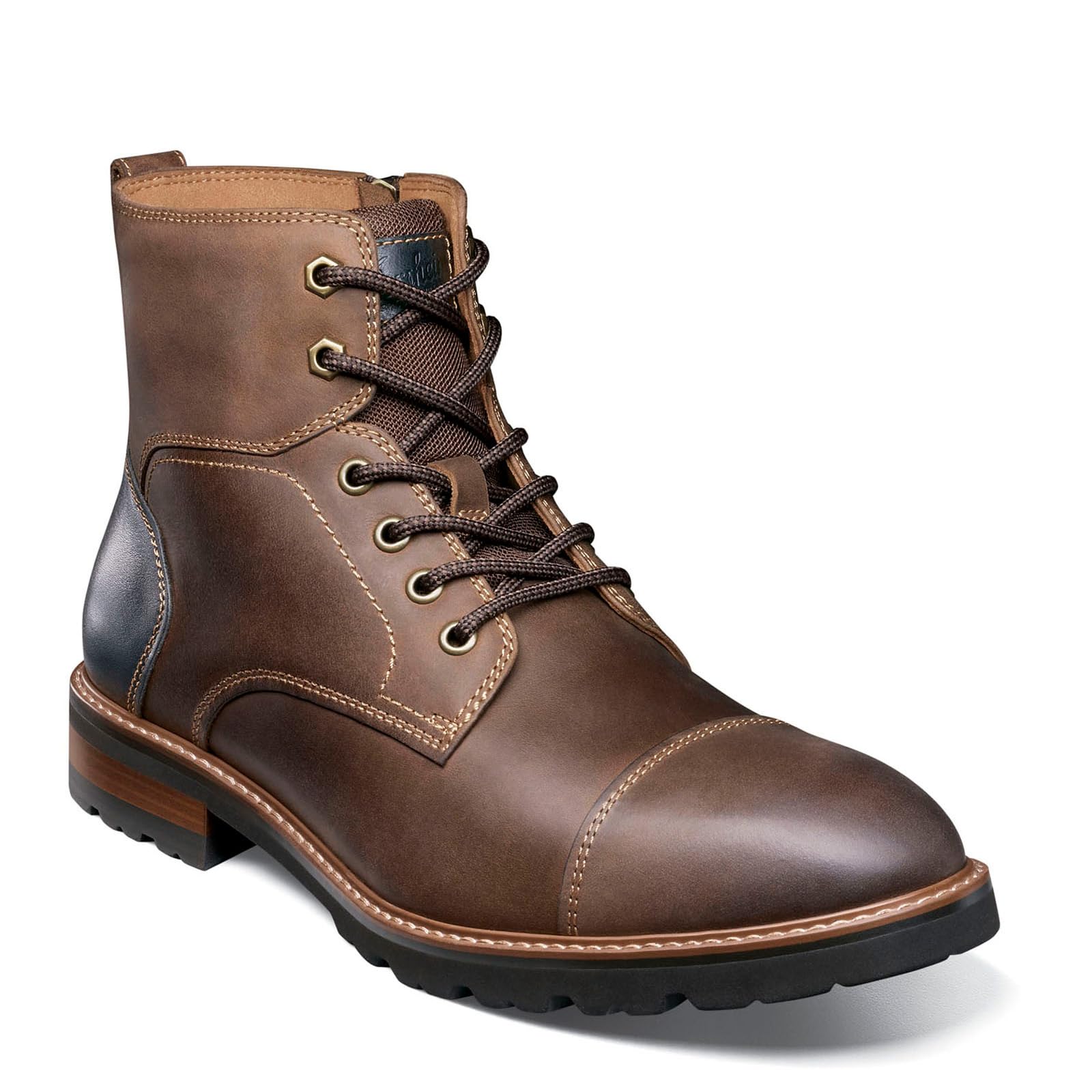 Florsheim Renegade Cap Toe Lace Up Boot Men’s Boot, 7.5 D(M) US, Brown