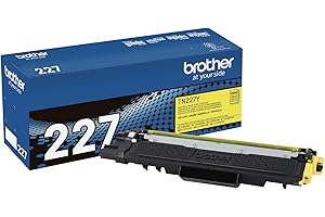 Brother original TN227Y High-Yield Yellow Toner Cartridge, higher yield for value, toner replacement cartridges, toner for Br