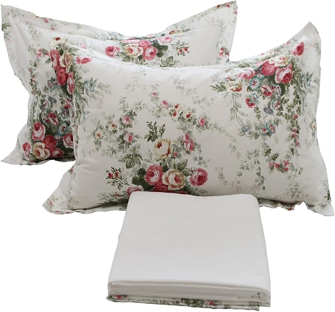 Yolley Victorian Rose Roses Floral Bed Sheets 100 Cotton