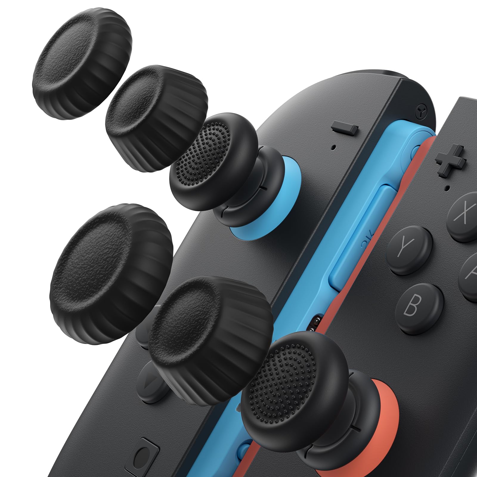 Photo 1 of JSAUX Thumb Grips for Nintendo Switch 2 (2025 Upgraded Anti-Slip), Thumb Grip Caps, Ergonomic Design, Enhanced Gaming Grip, Comfortable & Durable, Joycon Grip Stick Cover, Black, 3Pairs(6pcs)