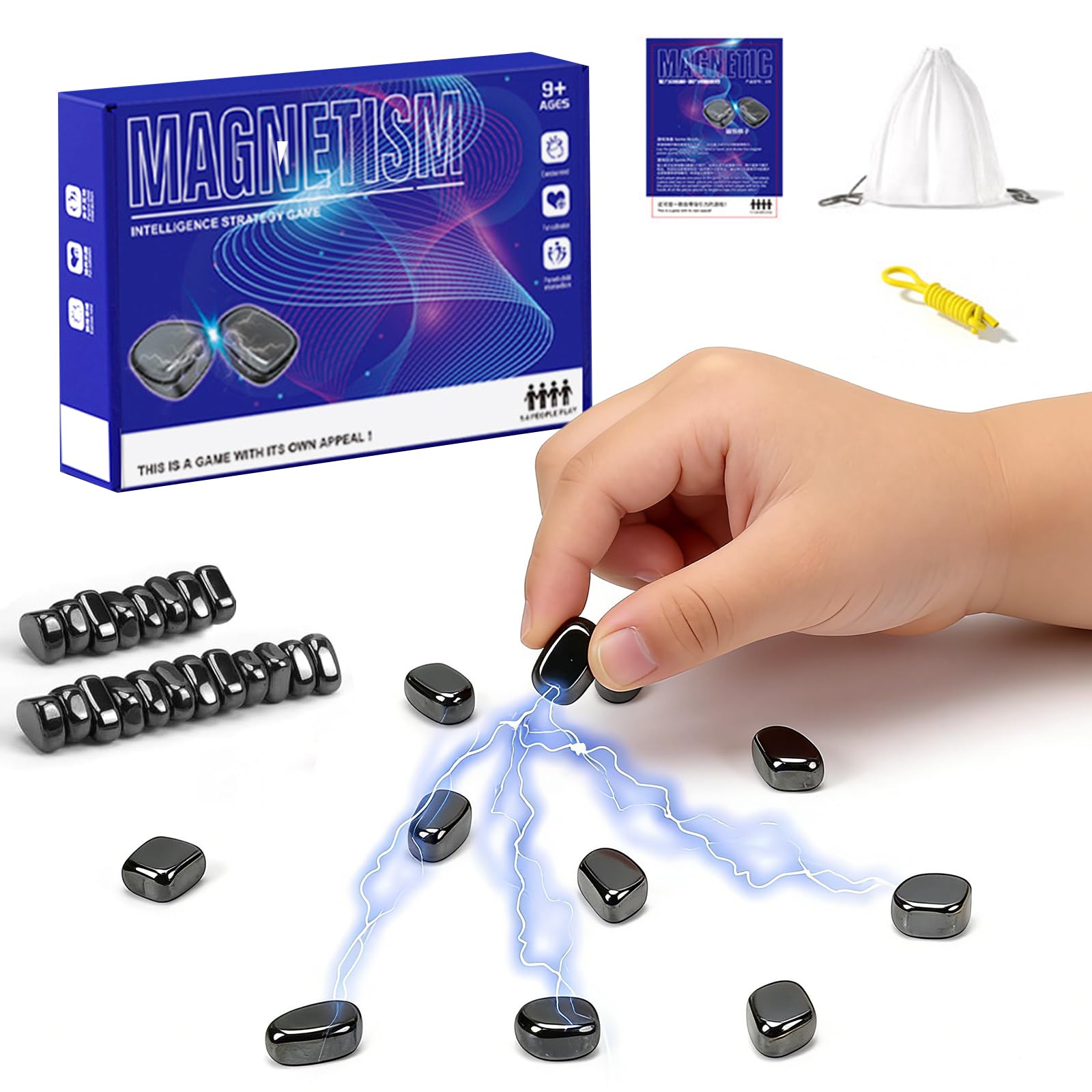 Magnetic Logic Training Board Game for Kids - 20-Piece Magnetic Strategy Set | Ideal for Birthdays and Family Gatherings