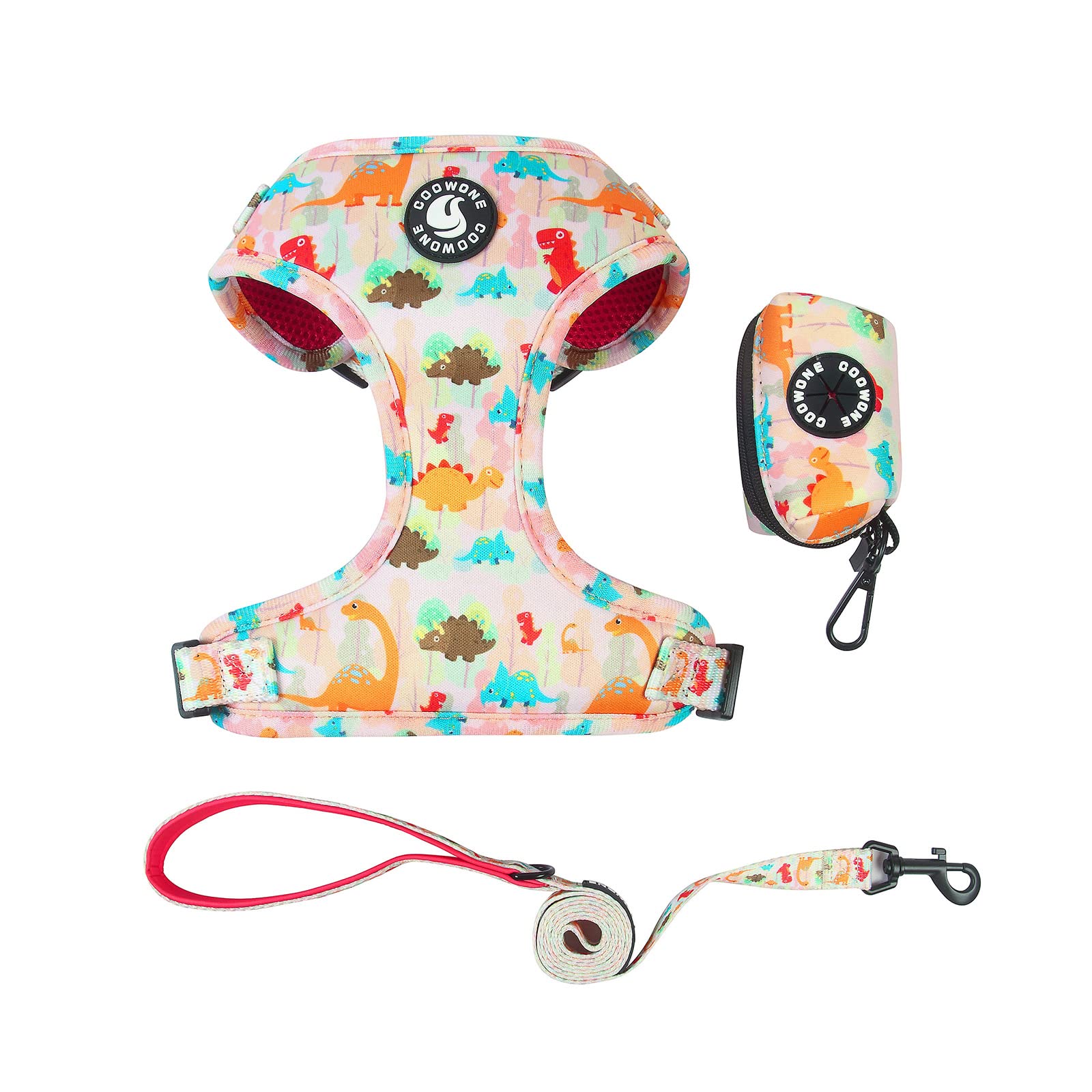 Dog Harness and Leash, Poop Bag Holder 3 Sets, Easy Walk No Pull Adjustable Puppy Cat Vest Harness with Soft Mesh Padded, Pet Supplies for Extra-Small/Small Medium Dogs Kitten — image 1