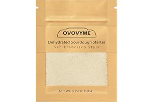 OVOVYME Dehydrated Sourdough Starter San Francisco Style, Fast Activation Sourdough Starter Culture, Sour Dough Starter，Homemade Artisan Bread for Beginner (10G)