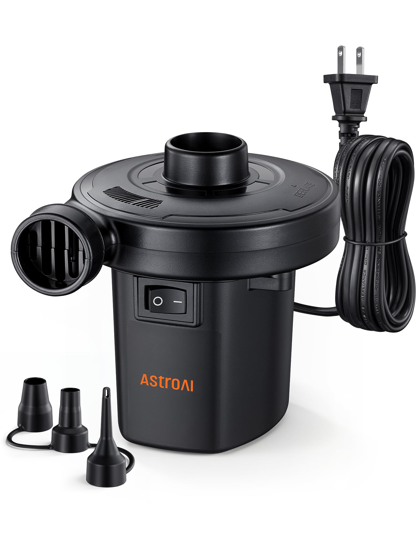 AstroAI 空気入れ プール AC電源 tiny pump 電動エアーポンプ エアーポンプ 電動 タイニー ポンプ ポンプ式 空気抜き 両対応 3種類