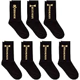 Brosash Groom, Best Man, Groomsmen Sock Set – 7 Pack with Groom, Best Man, and 5 Groomsman Wedding Party Socks | Groomsmen Proposal Gift Ideas Grooms Gifts Favors Bachelor Bridal Shower Matching