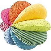 HABA Rainbow Fabric Ball - Machine Washable Baby Sensory Toys - Ideal Baby Toy, Tummy Time Toys & Baby Teething Toys- 6 mth+