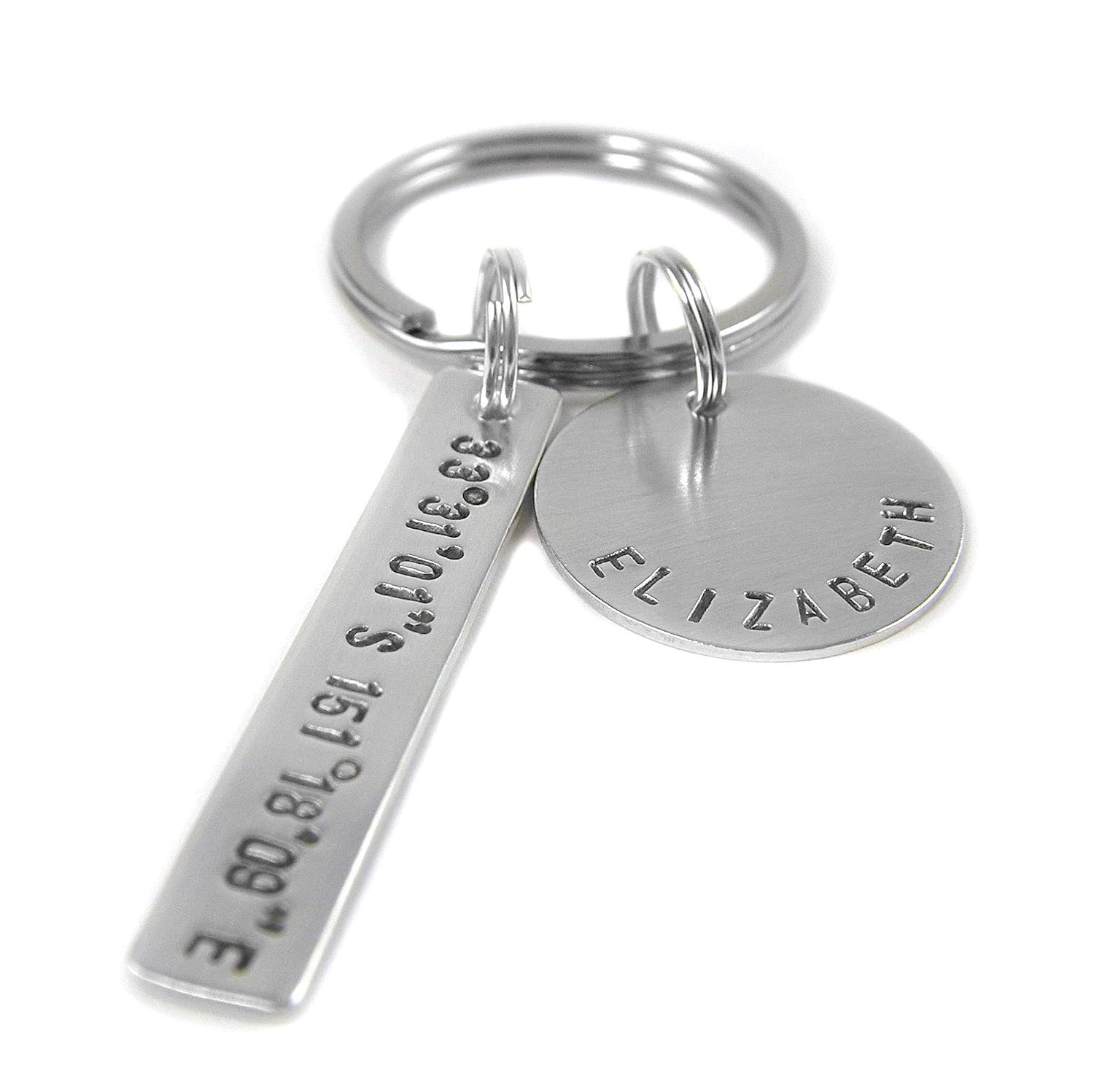 Longitude Latitude Keychain Discount 