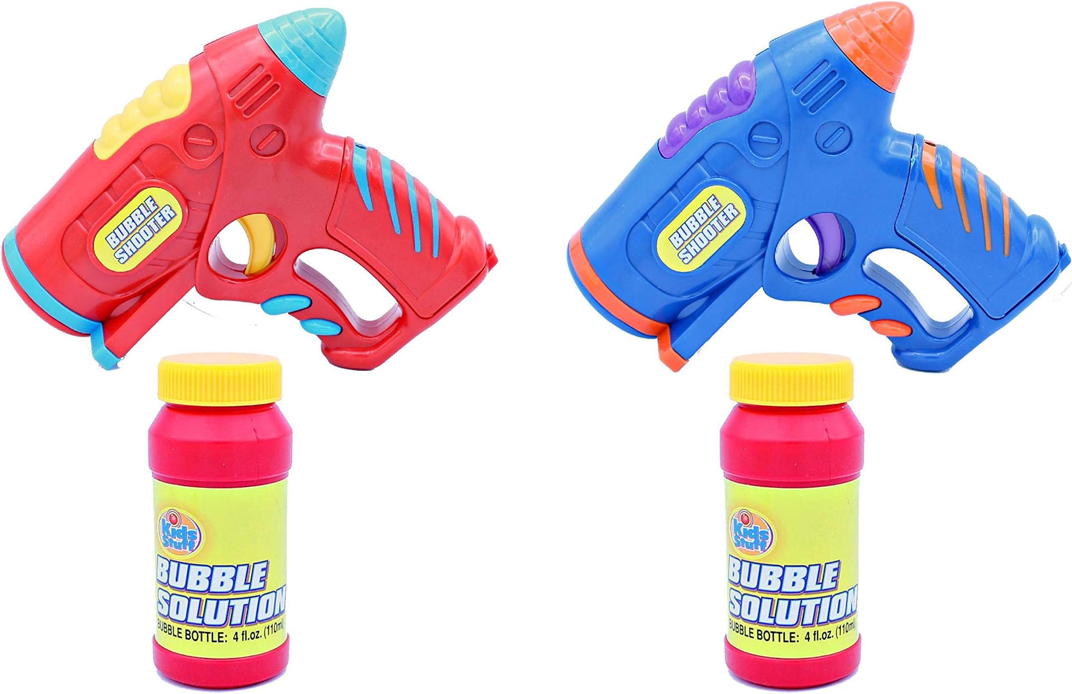 Kids Stuff Bubble Shooter with Bubble Solution (2 Pack), Colors Will Vary