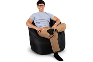 Big Joe Milano Beanbag Chair Stretch Limo Black Smartmax