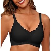 SHIJIALI Women's Comfortable Full Coverage Bra - Seamless Underwire Support for All-Day Wea