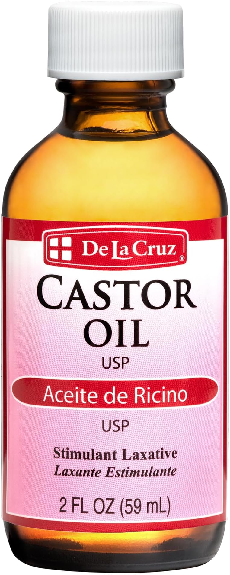 De La Cruz Pure Castor Oil Expeller-Pressed Non-GMO USP 2 FL. OZ. USA Bottled