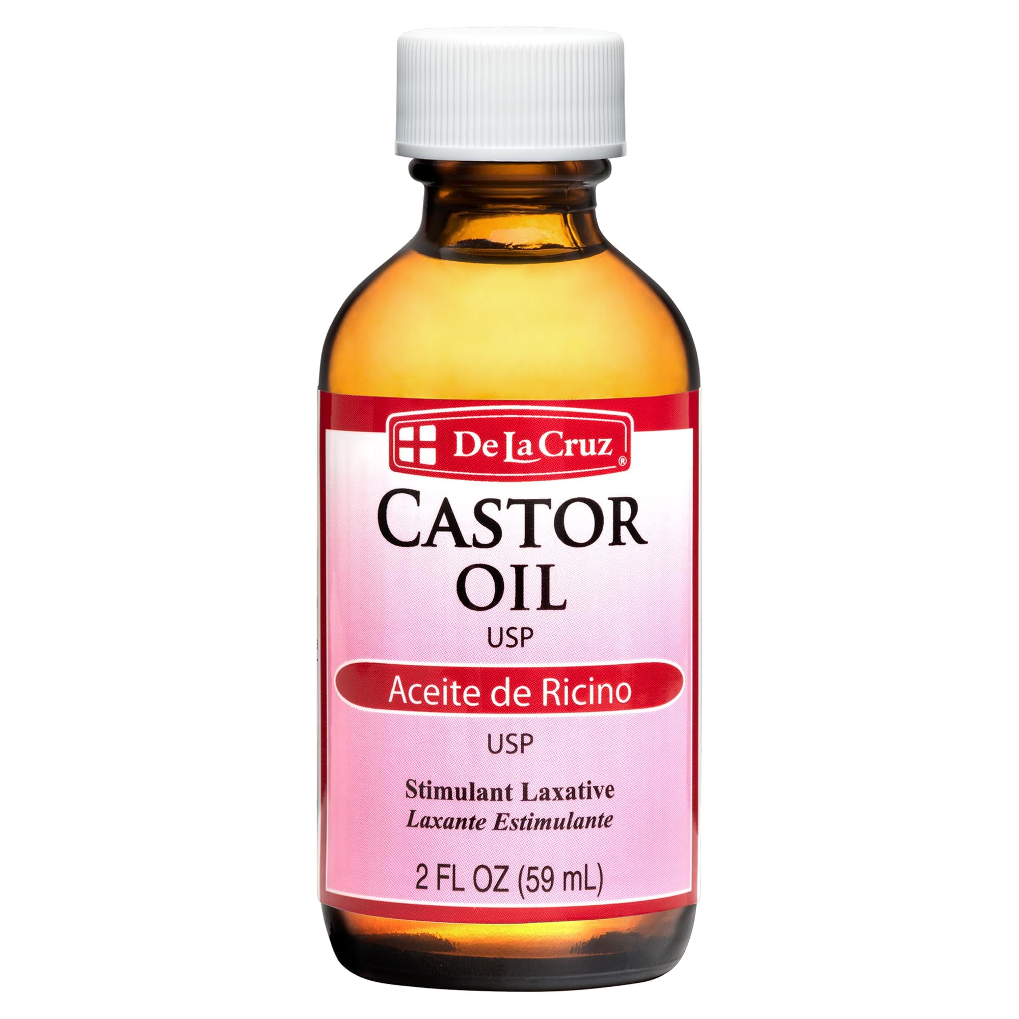 De La Cruz Pure Castor Oil, Expeller-Pressed, Non-GMO, USP Grade, Bottled in USA 2 FL. OZ.