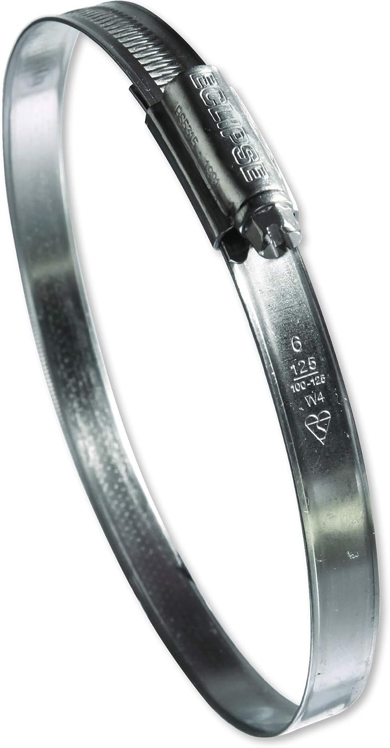 Eclipse Professional Tools ECW4-6 W4 Box of 5 100-125mm (4" - 5") 304 Stainless Steel Worm Gear Hose Clamps - Image 3