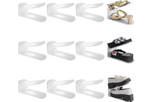 ANZHIRUOSU Shoe Slots Organizer 12 Pack Adjustable Height Shoe Slots Organizer for Closet Shoe Stackers for a Pair of Shoes Maximize Space Keep Shoes Neat Organized Rugged and Practical Storage Solution