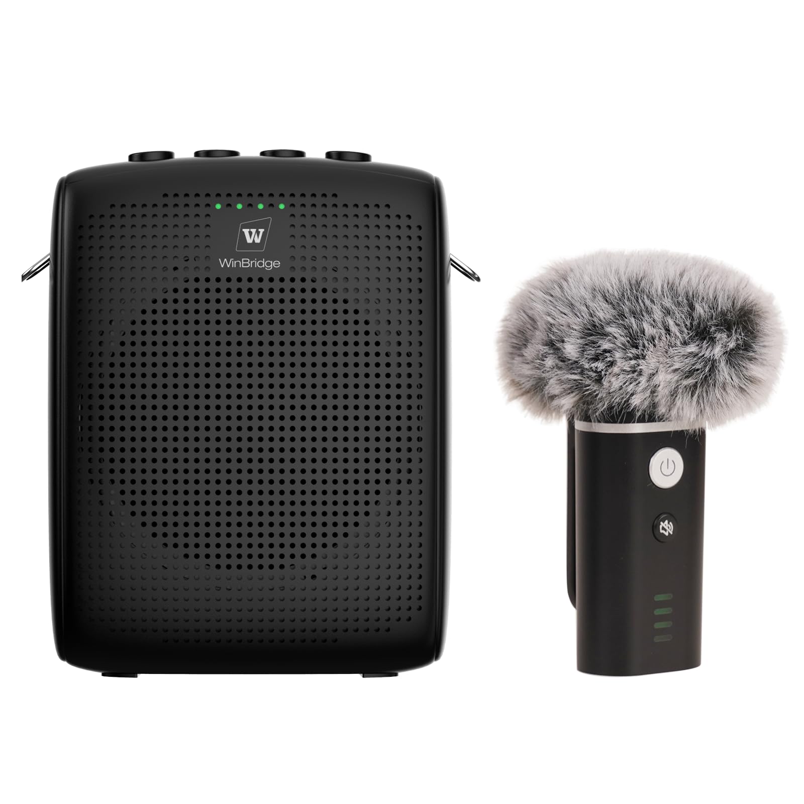 Photo 1 of WinBridge WB006 Upgraded Wireless Voice Amplifier – Bluetooth Lapel Microphone with Speaker, Windproof Foam Compact & Portable, Clip-On Mic, Mini Megaphone for Teachers Presenters, Tour Guides