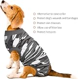 Kuoser Dog Recovery Suit Post-Op E-Collar Alternative Grey/Camo XL view 7