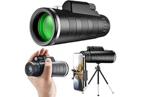 JUSSXPER 40x60 High Definition Monocular, High Power BAK-4 Prism and FMC Lens Monocular for Smartphone, Suitable for Bird Watching/Wildlife/Hunting/Hiking.