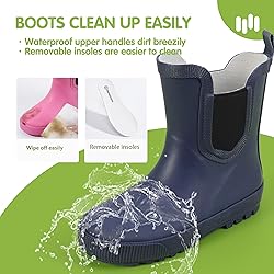 Hehainom Boys Rain Boots Toddler Kids Rain Boots