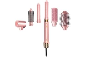Mythsight StyleVibe 6-in-1 Air Styler, Hair Dryer & Blow Dryer Brush with Auto-Wrap Curl L/R, Fast Drying, Smooth Blowouts, Root-Lift Volume, No Heat Damage Frizz-Free Thermal Brush, Gifts for Women